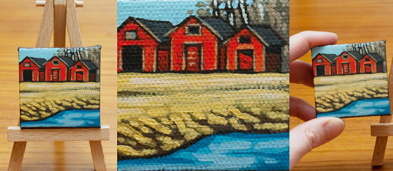 Tiny Paintings Red Graineries