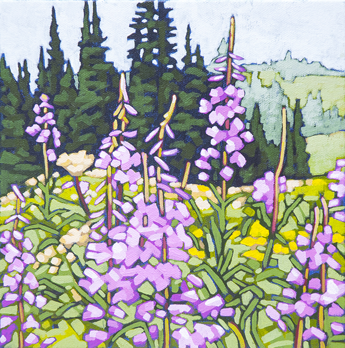 Fireweed 8"x 8"